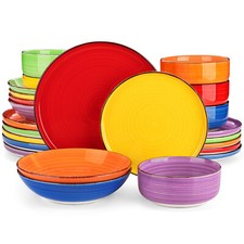 vancasso Geschirrset 4/6 Personen Mehrfarbig/ Blau Kombiservice aus Steinzeug