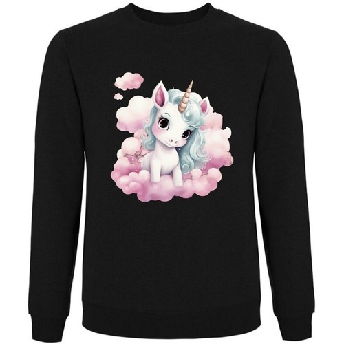 Sweatshirt schwarz einhorn - schwarz,