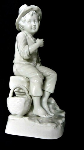 Porzellanfigur junge mit - porzellanfigur,