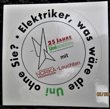 Aufkleber/Sticker / UNI-Elektro-25 Jahre mit Norka-Leuchten