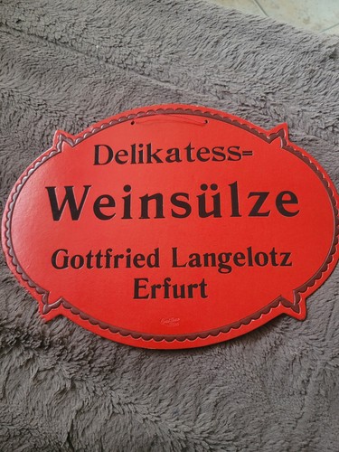 Sehr gut erhaltenes pappschild - gut,