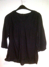Dunkelblaue Bluse mit 3/4-Arm
