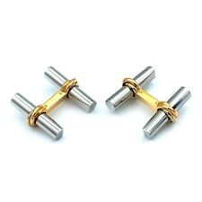 Cartier Trinity Manschettenknöpfe 750 Gold mit Stäbchen aus Acier/Stahl Vintage