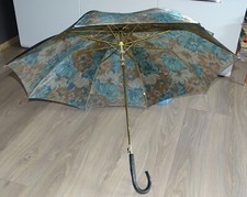 Blumen Muster Regenschirm Kunststoffgriff Schirm Stockschirm Regenschirme bunt