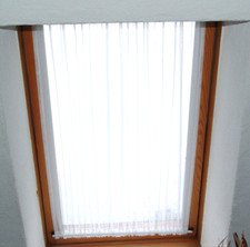 Scheibengardinen Weiß B 80 Spanngardine H 80  Fenster 40cm Dachfenster Gardinen 
