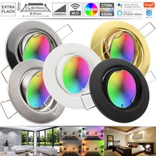 LED RGB Einbaustrahler 230V 5W WiFi Einbauleuchten flach Spot Set DECORA