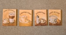 4x Stück Küchenbilder