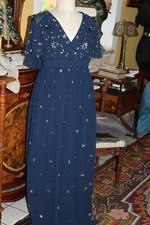 Frock & Frill embroidered evening dress, Abendkleid Stil der 30er Jahre, UK 12