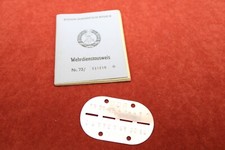 DDR GDR Wehrdienstausweis NVA Nationale Volksarmee 1974 +  Marke, W301.1#16