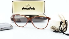 DIETER FUNK Germany Brille FELECITAS byb Braun Lady Karree Cat-Eye Medium OVP