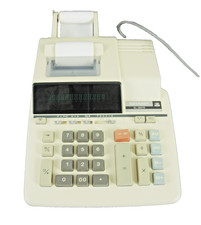 Tischrechner Sharp EL-2607S  mit Druckfunktion gebraucht, starke Gebrauchsspuren