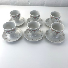 6x Kaiser Romantica Marseille Porzellan Eierbecher mit Schalenablage