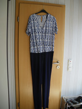 Damen Jumpsuit Sommer Overall Einteiler Weites Bein Hosenanzug Gr. L 44/46