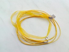 Organzakette Halskette 4-reihig 42-46cm Halsband Kordel Trachtenschmuck Farbwahl