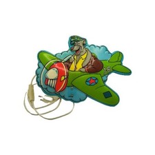 Wandlampe Käpt'n Balu Disney Kinderlampe Bär Flugzeug E14 funktioniert 80er