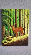 "Reh im Wald " Handgemaltes