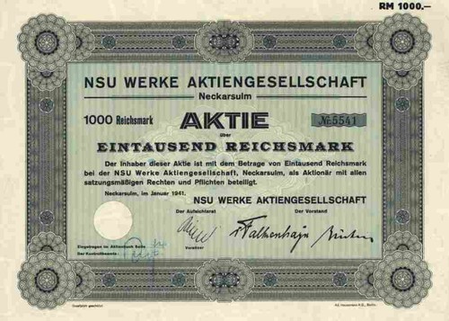 Nsu werke neckarsulm - neckarsulm, 1941