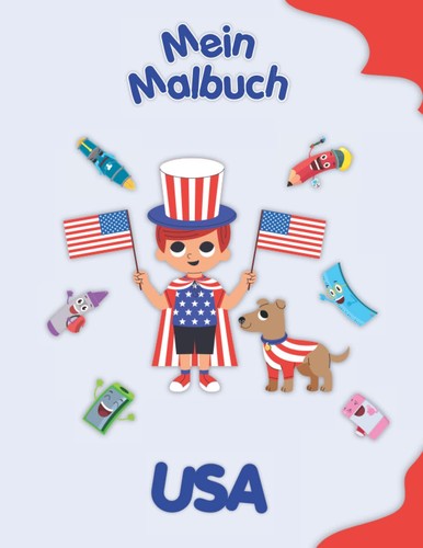 Malbuch usa für kinder 6 - usa, 2-6