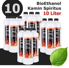 10 X 1 LITER FLASCHE BIOETHANOL PREMIUM 100% BIO SPIRITUS ALKOHOL KAMIN PAINTSYS