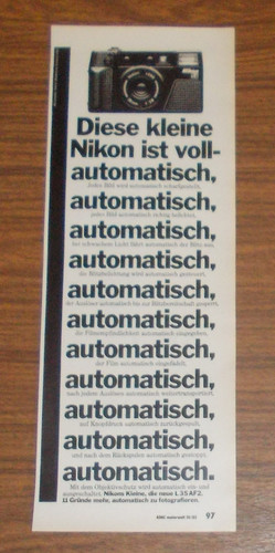 Seltene werbung vintage nikon - seltene,