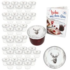 40er Set Sturzglas 230ml Einmachglas + Twist-Off-Deckel TO82 Alois Hirsch + Heft