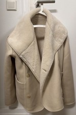 Beige Teddy-/Wende- Jacke mit