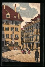 Künstler-AK Ernst E. Schlatter: Gerechtigkeitsbrunnen 