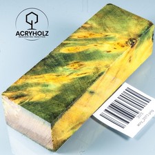 2073 Pappel Maser | 120x40x30 | Griffblock stabilisiert | ACRYHOLZ | Messergriff