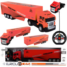 Ferngesteuerter LKW mit RC-Fernbedienung, Lenkrad, abnehmbarer Anhänger