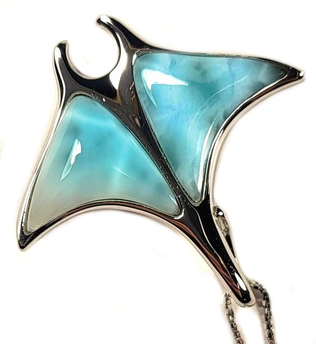 Larimar manta ray anhänger - anhänger, in