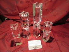 Weihnachten Set 4x Oleg Cassini * Kristall Kerzenhalter Mod. Lexington signiert