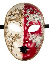Maske Volto Gold Weiß Rot