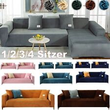 12/3/4 Sitzer & L Form Ecksofa Sofabezug stretch elastische Sofahusse Abdeckung