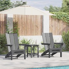 Garten Lounge Möbel 2 pcs Hellgrau 74.5 x 80.5 x 90cm Plastik
