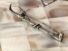 Antik Art Déco  Brosche Silber 835 alte Reitpeitsche Gerte Kutscherpeitche Pferd