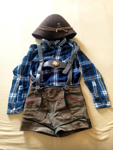 Lederhose mit hosenträgern - lederhose,