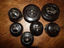 alte Schalter und Steckdosen Bakelit schwarz