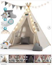 Tipi Spielzelt Weiß