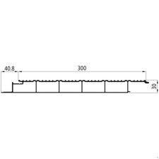 Aluminium Bodenprofil 300 mm