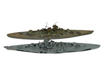  2x Kriegsschiff Modell Bismarck und Neptun, 20cm