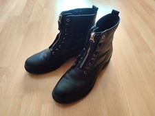 Damen Stiefeletten schwarz Gr. 41 Leder Giorgio Venuti Reißverschluss 