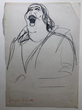 KARL KLUTH. Sängerin.  Zeichnung. Hamburg.