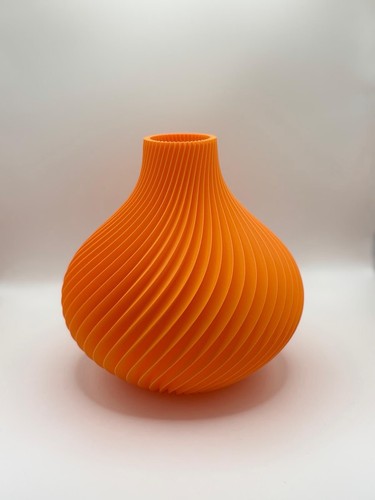 Moderne gerippte orange - , vase