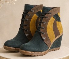Damen Keilabsatz Stiefelette