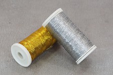 2x 200m Metallic Nähgarn gold