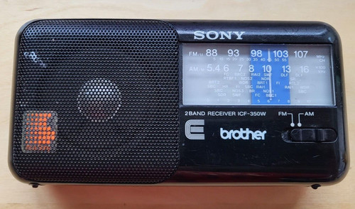 Sony icf 350w band am - band, fm/am
