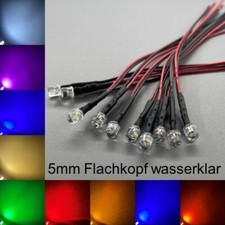 verkabelt 5mm LEDs Flachkopf