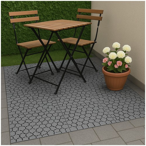 Kunststoff bodenplatten 4er - kunststoff,