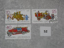 Feuerwehr,Blaulicht,Einsatzfahrzeug , auf Briefmarken , DDR ,  (52)