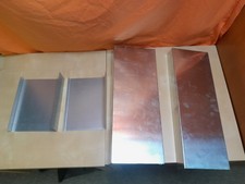 2x Mauerabdeckung Attika Blech Befestigung Reste - je 52cm mit Halter